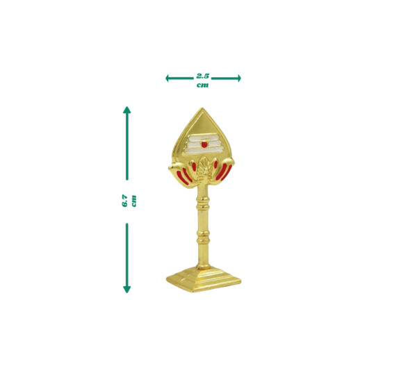 Divine Gold-Plated Shree Ram Tilak Symbol on Stand - Image 2