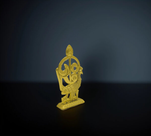 Gold-Plated Om Murugan Vel Idol – Divine Symbol of Strength & Wisdom