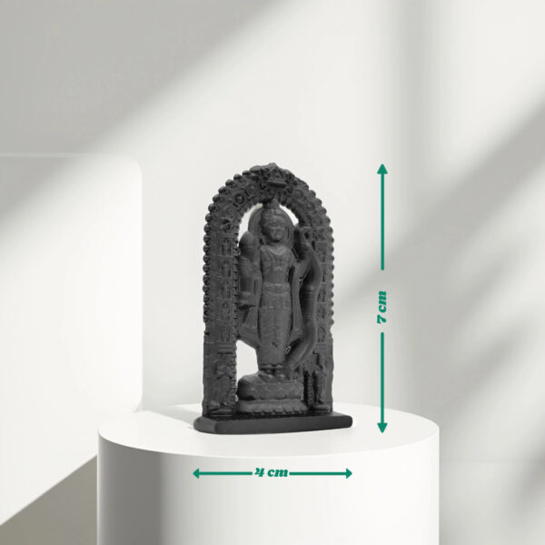 "Divine Black Stone Vishnu Idol – Handcrafted Spiritual Masterpiece" - Image 4