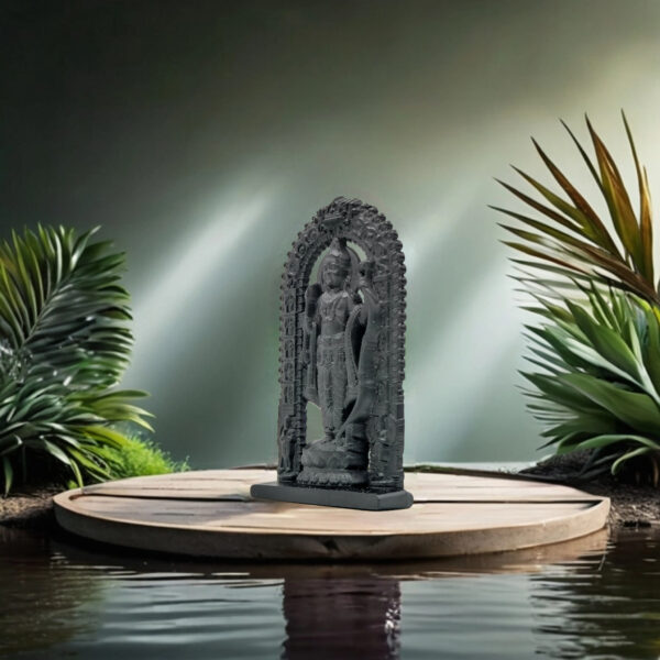 "Divine Black Stone Vishnu Idol – Handcrafted Spiritual Masterpiece" - Image 2
