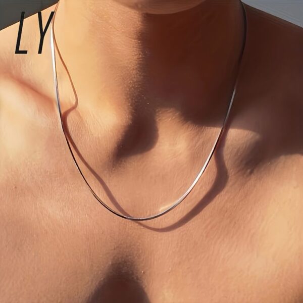 SleekSilver™ Luxe Snake Chain Necklace - Image 4