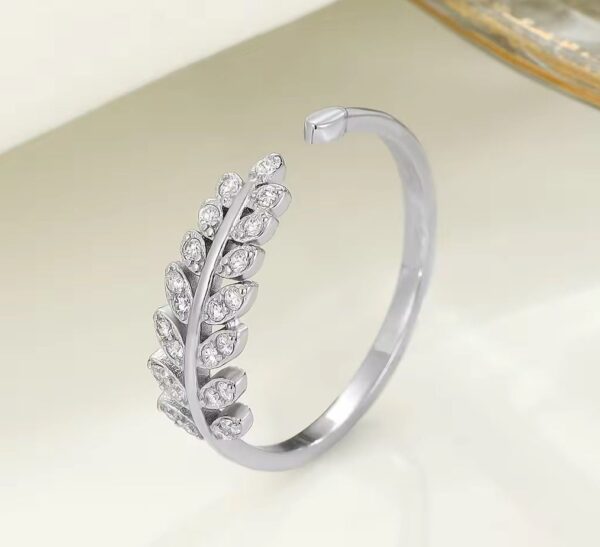 Silver Leaf – Silver Adjustable Ring