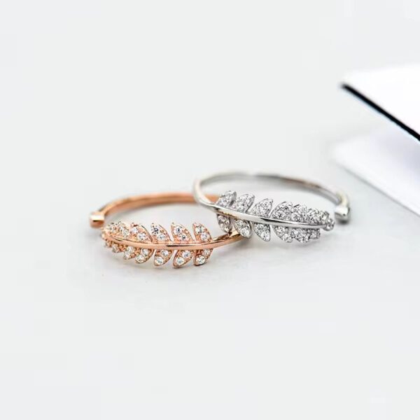 Silver Leaf – Silver Adjustable Ring - Image 4