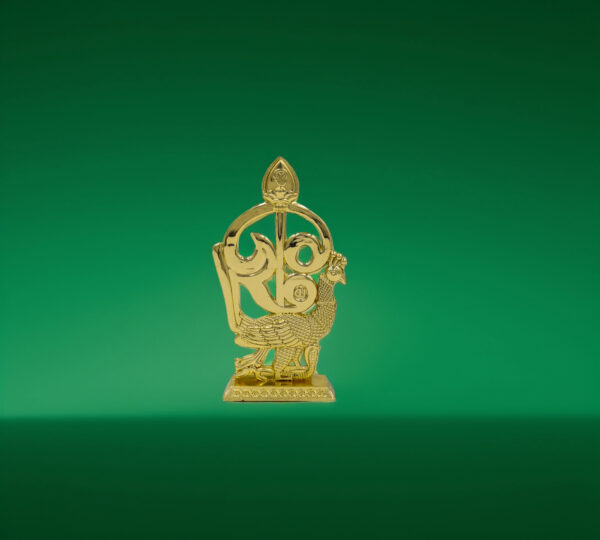 Gold-Plated Om Murugan Vel Idol – Divine Symbol of Strength & Wisdom - Image 2