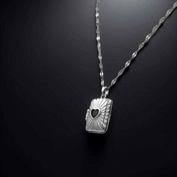 Silver Heart Glow – Dual Charm Necklace