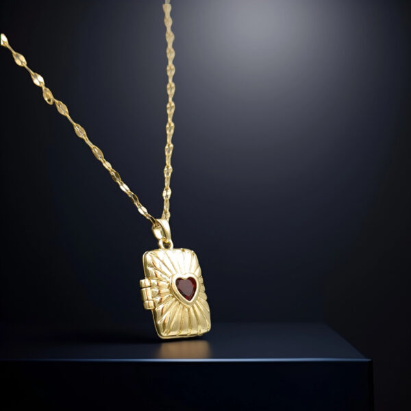 Golden Heart Glow – Dual Charm Necklace