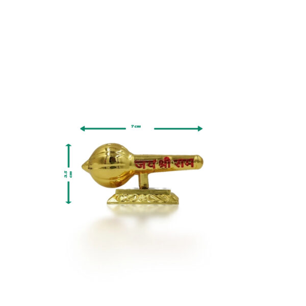 Shri Hanuman Golden Gada Idol – Jai Shri Ram Inscribed - Image 3