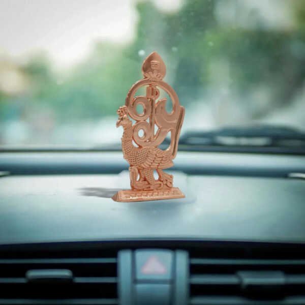 Divine Copper Vel with Mayil (Peacock) – Sacred Symbol of Lord Murugan - Image 2