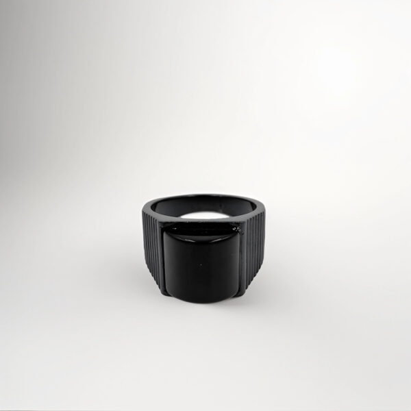 Obsidian Edge Signet Black ring