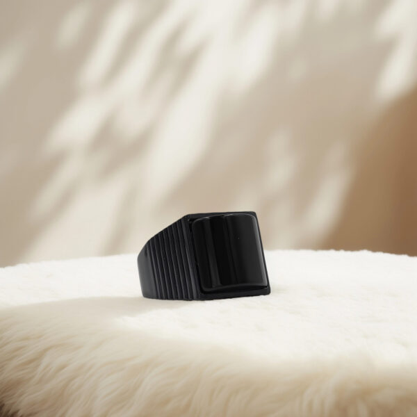 Obsidian Edge Signet Black ring - Image 2