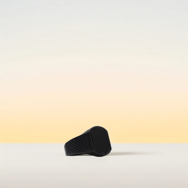 Obsidian Apex Black Ring for Men - Image 2