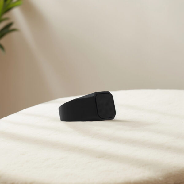 Obsidian Hex Black Ring - Image 2