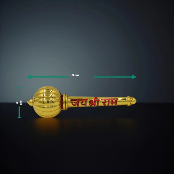 Hanuman Blessings Gold-Tone Gada - Image 4