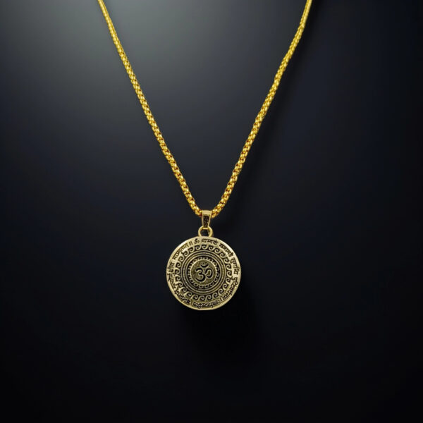 Eternal Om Spiritual Gold Pendant - Image 7