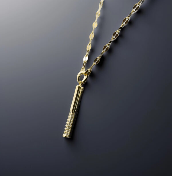 Golden Strike – Baseball Bat Pendant Necklace - Image 3