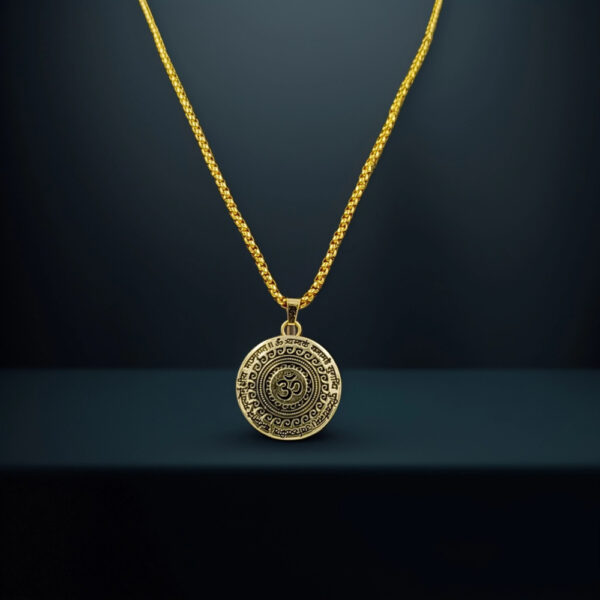 Eternal Om Spiritual Gold Pendant - Image 3
