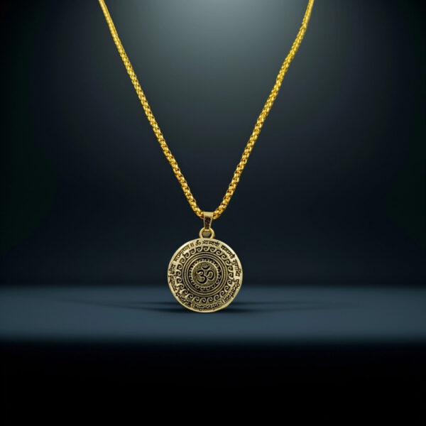 Eternal Om Spiritual Gold Pendant - Image 8