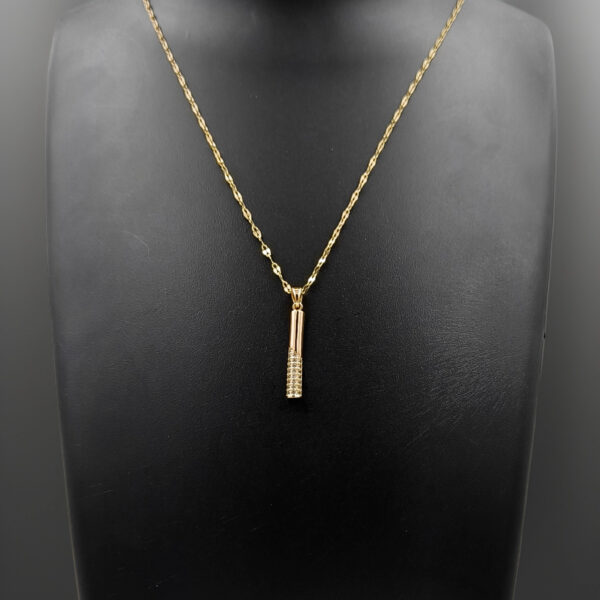 Golden Strike – Baseball Bat Pendant Necklace - Image 4