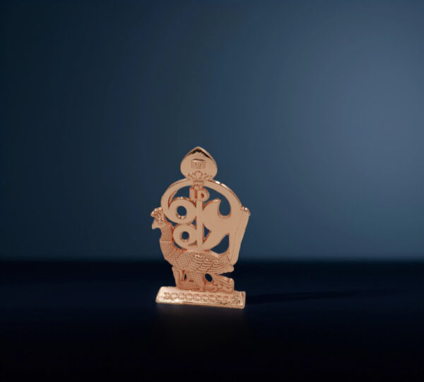 Divine Copper Vel with Mayil (Peacock) – Sacred Symbol of Lord Murugan