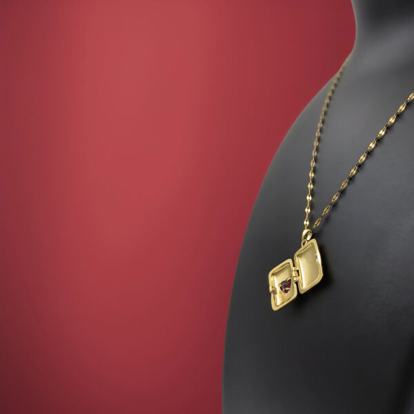 Golden Heart Glow – Dual Charm Necklace - Image 3