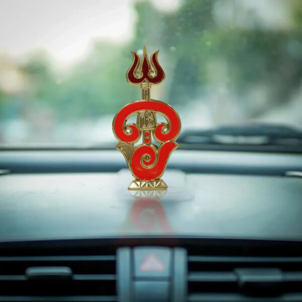 Divine Om Trishul Namah Brass Idol - Image 3
