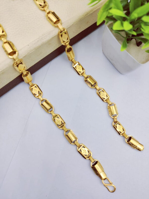 Regal Gold-Plated Byzantine Chain – Elegant Men's Necklace