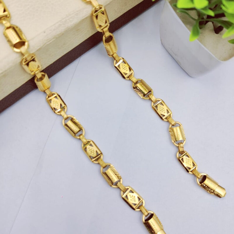 Regal Gold-Plated Byzantine Chain – Elegant Men's Necklace