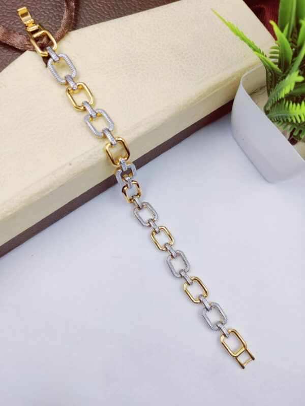 Silver Gold Dual Tone Aura Bracelet