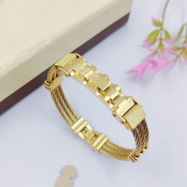 Slate Band Gold Bracelet