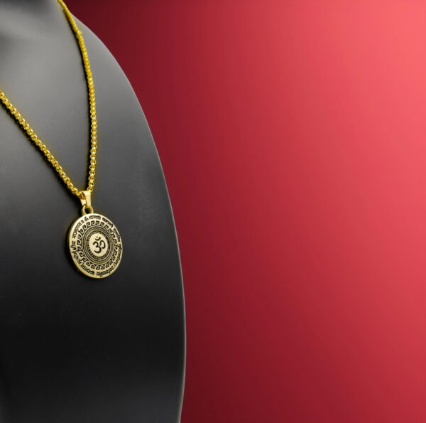 Eternal Om Spiritual Gold Pendant - Image 4