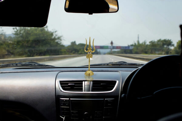 Divine Golden Trishul with Damru – Lord Shiva’s Sacred Symbol - Image 3